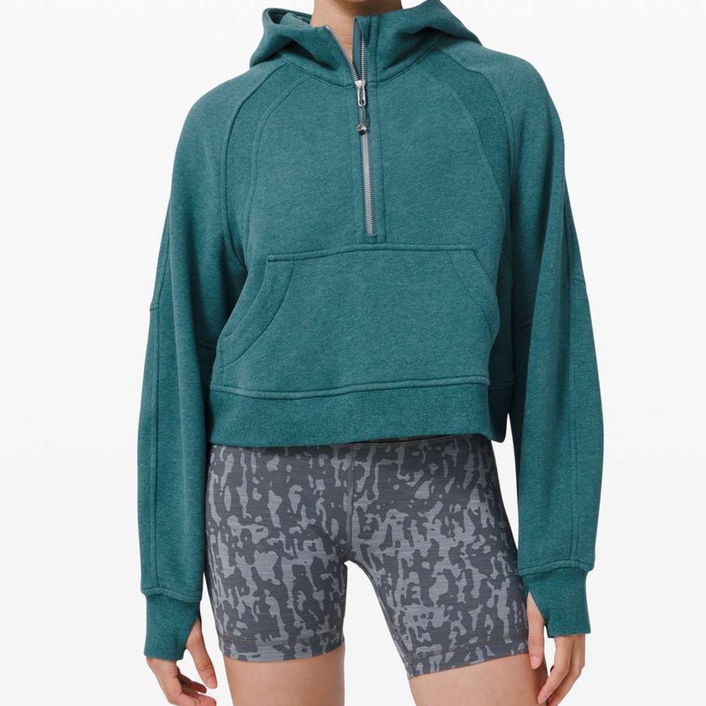 Lululemon Scuba Oversized Half Zip - heathered desert teal